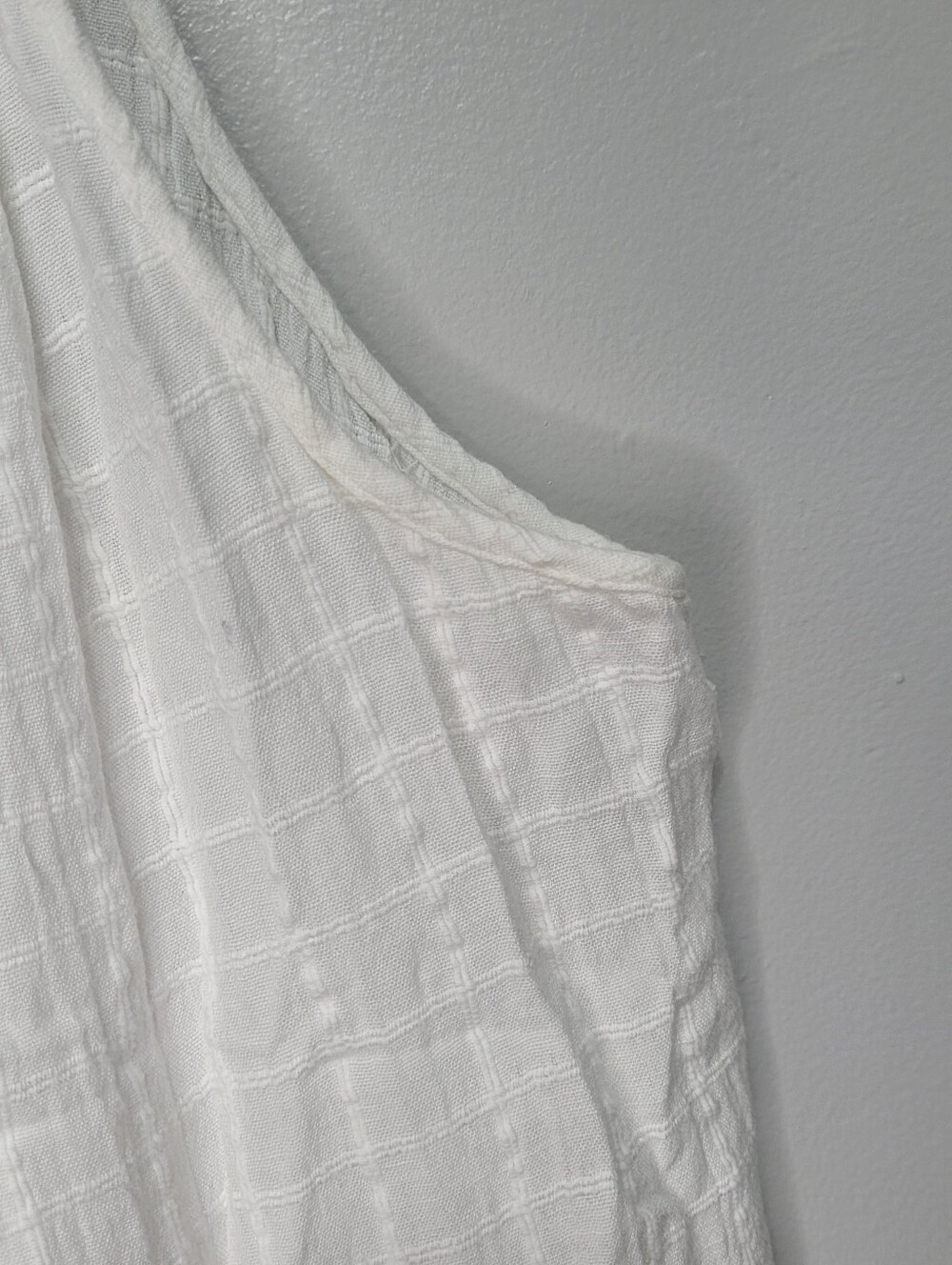 Aerie White Linen Blend Romper XL Tassel Tie Swim Coverup Cottagecore Beachy - Picture 3 of 13